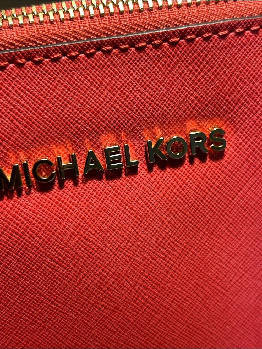 Michael Kors Cindy Coral Medium Satchel Crossbody Strap
